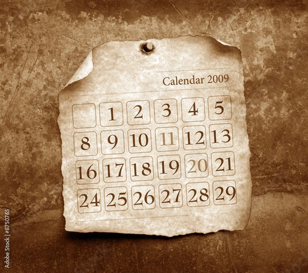 Obraz Close up of calendar