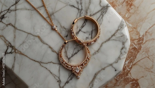 Obraz rings on the marble 