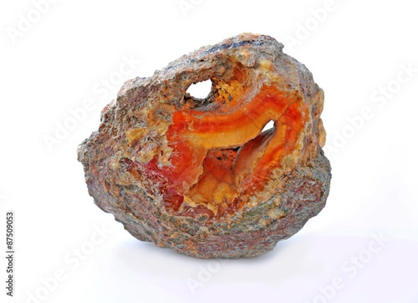 Fototapeta Carnelian and minerals, with beautiful colors