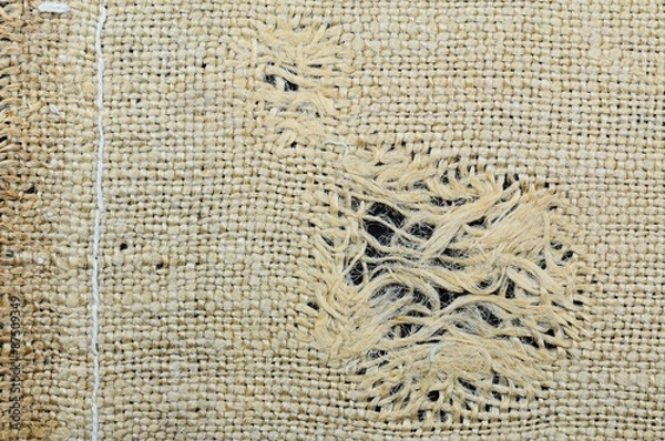 Obraz Frayed piece of old jute