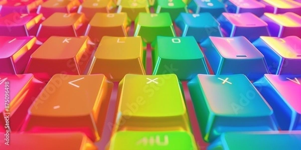 Obraz colorful keyboard, rainbow