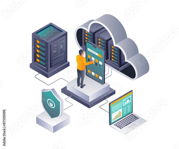 Fototapeta Strategies for Managing Cloud Server Infrastructure