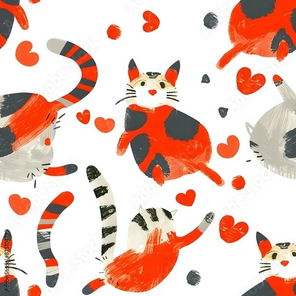 Fototapeta Artistic Zebra Stripes Seamless Pattern for Fashion and Home Decor