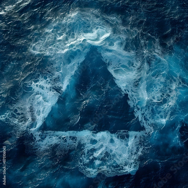 Fototapeta The Bermuda Triangle in the ocean 
