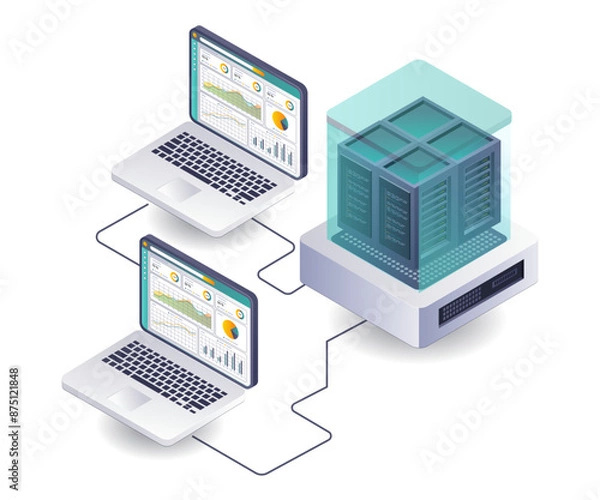 Obraz Computer Technology for Server Data Analysis
