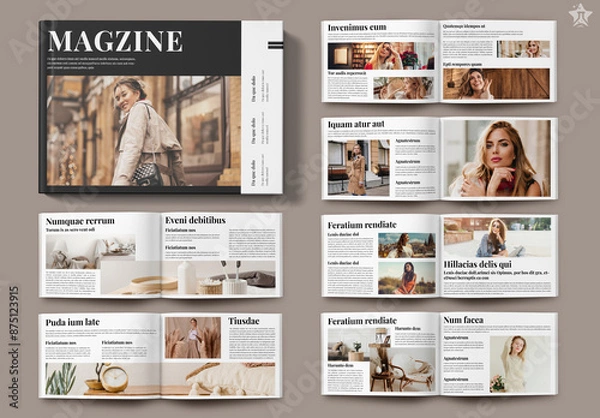 Obraz Magazine Layout Landscape