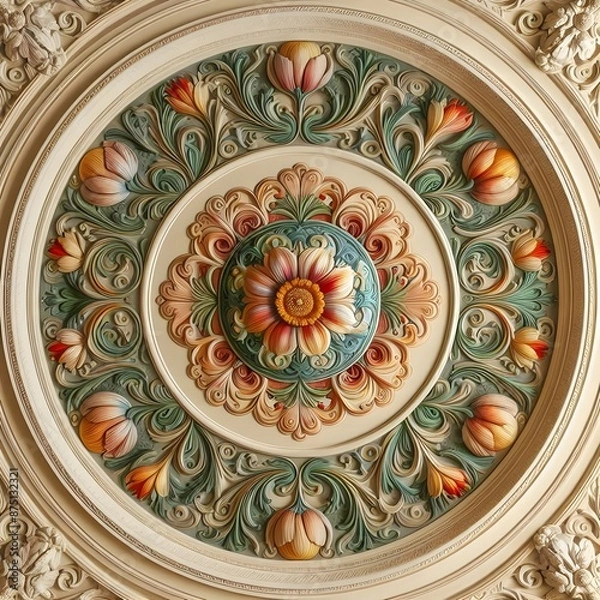 Fototapeta Tulip plaster design