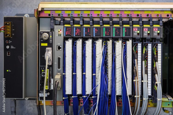 Fototapeta Programmable logic controller in industry