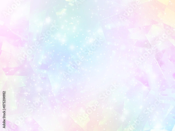 Obraz Soft pastel rainbow glitter background（淡いきれいなオーロラ色のキラキラ背景）