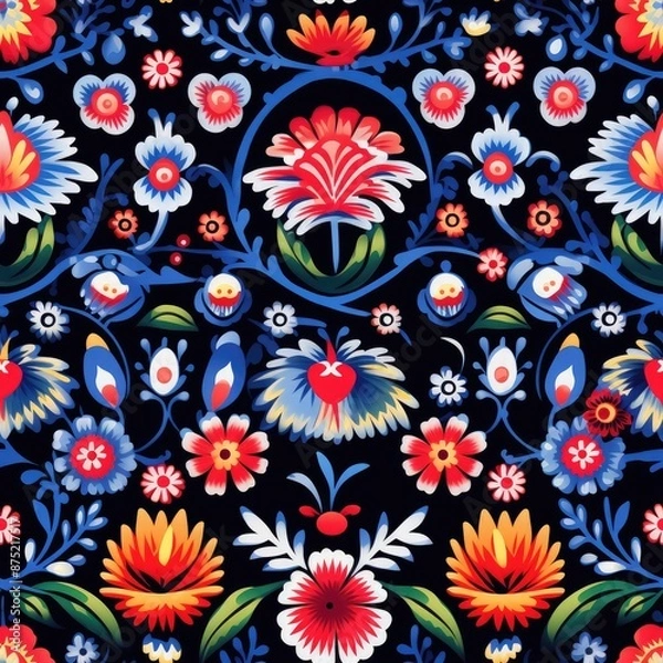 Obraz Abstract floral seamless pattern