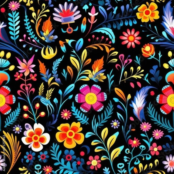Obraz Abstract floral seamless pattern