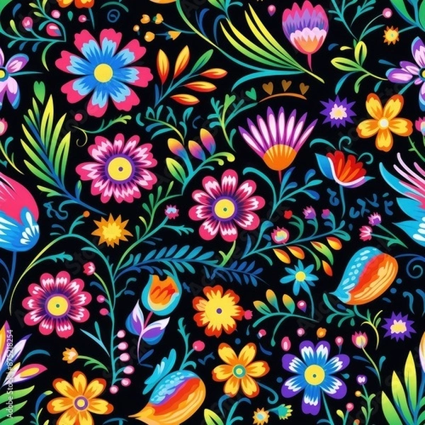 Obraz Abstract floral seamless pattern