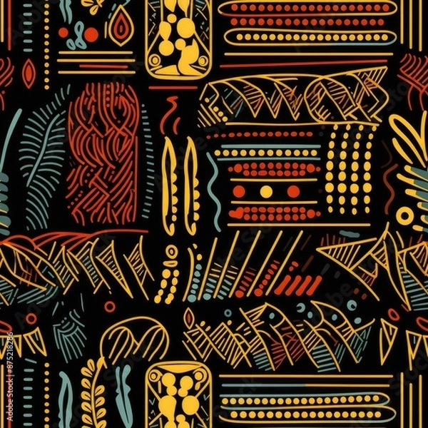 Obraz seamless pattern with elements