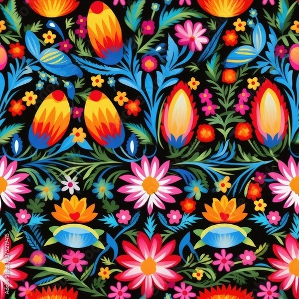 Obraz Abstract floral seamless pattern