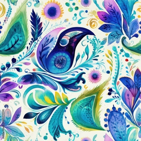 Obraz Abstract floral seamless pattern