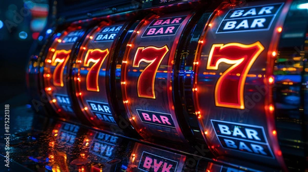 Obraz slot machine with roulette
