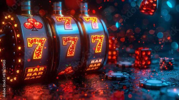 Obraz slot machine with roulette