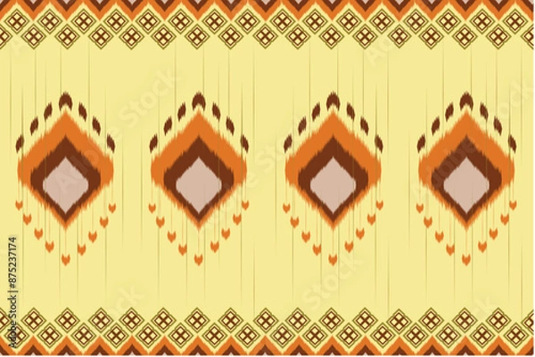 Obraz ikat seamless pattern with shapes