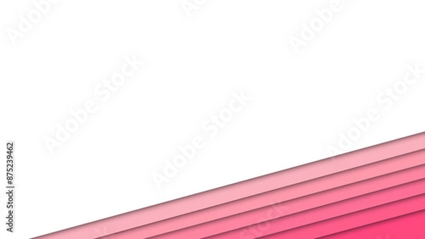 Obraz Abstract cutting paper corner. Geometric paper pattern. Pink paper border gradations.