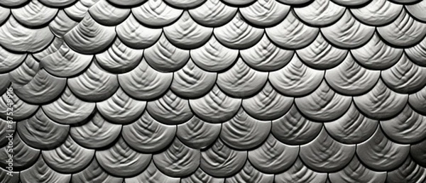 Fototapeta Fish Scales Material Structure Background - Generative AI