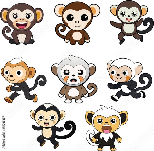 Fototapeta White Faced Capuchin  design animal vector design