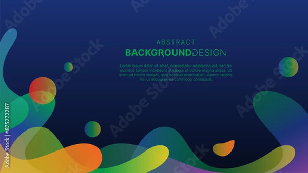 Obraz Abstract colorful fluid dynamic dark background