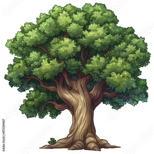 Obraz Lush Green Fantasy Tree Illustration