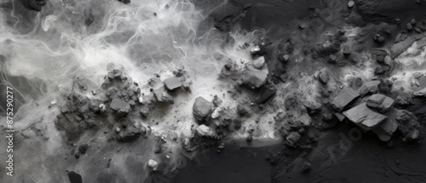 Fototapeta Charcoal Material Structure Background - Generative AI