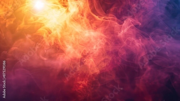 Obraz Bright light in smoke for background motion effect