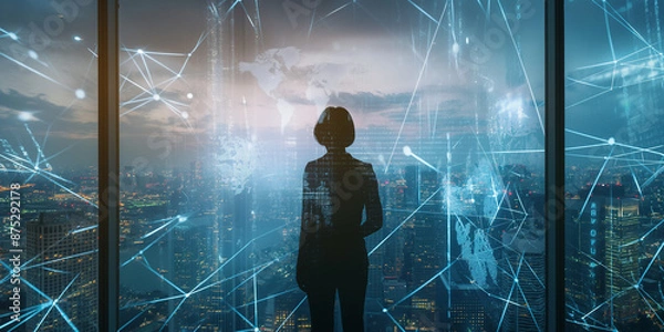 Fototapeta Digital Transformation: Embracing the Future of Technology | Connectivity in the Digital Age