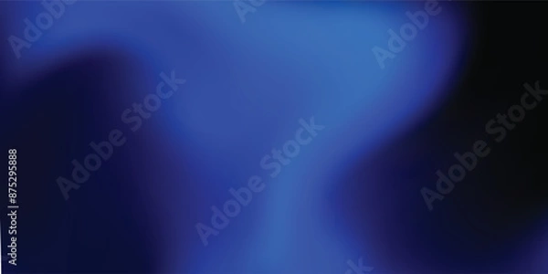 Fototapeta Abstract glowing wave lines on dark blue background. Dynamic wave pattern