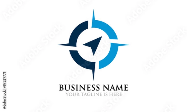 Fototapeta Znajdź drogę z logo kompasu