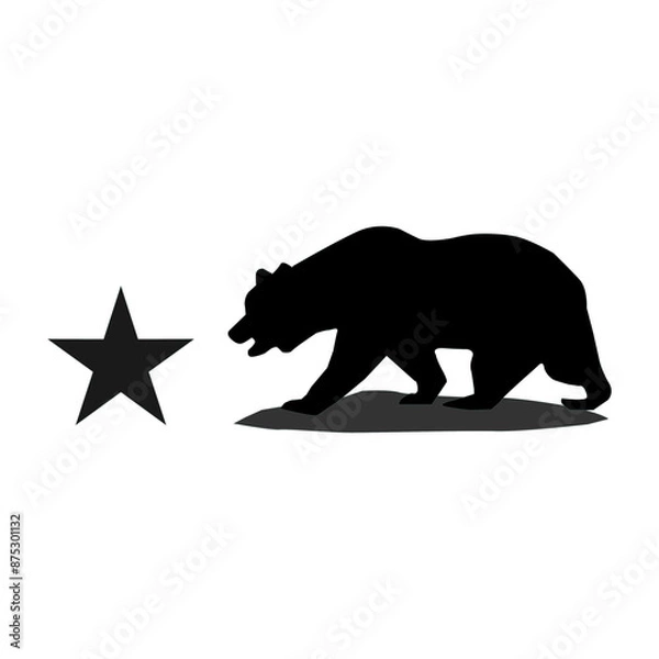 Obraz California Admission Day Vector Silhouette Design