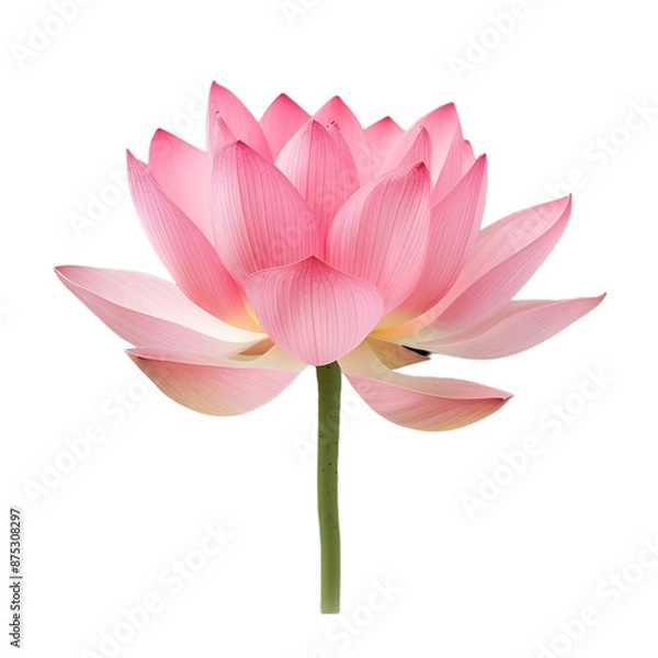 Fototapeta lotus isolated on white background genrated by AI


