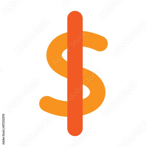 Fototapeta Dollar sign (for payment) Vector Flat Icon Design