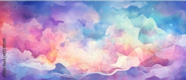 Obraz Holographic Material Structure Background - Generative AI