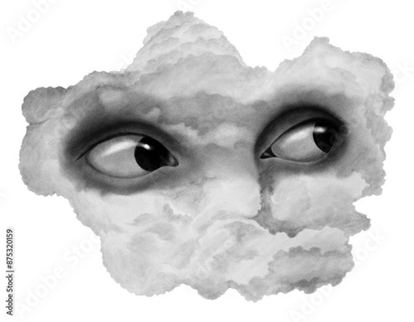 Fototapeta chalk illustration isolated on white background