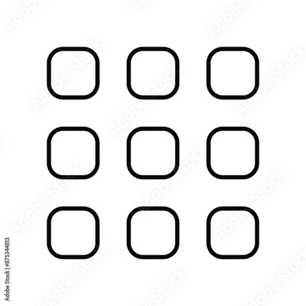 Fototapeta menu icon with white background vector stock illustration