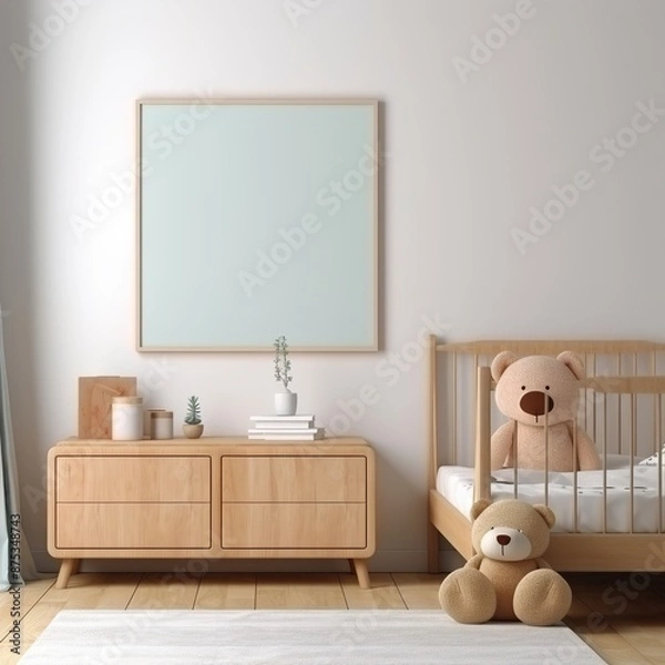 Fototapeta teddy bear sitting on the floor