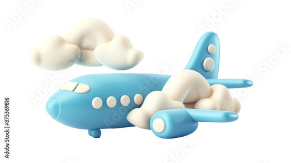 Fototapeta airplane 3d rendering