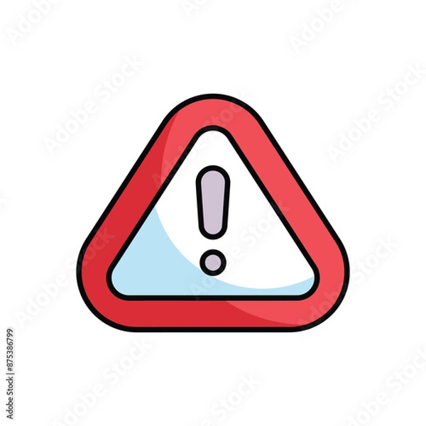 Fototapeta danger icon design with white background stock illustration