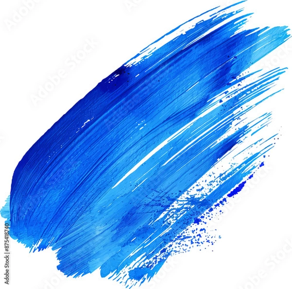 Fototapeta blue watercolor splatter stain texture background design. Generative AI