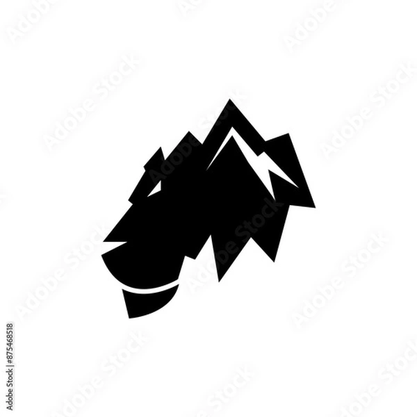 Obraz head lion mountain