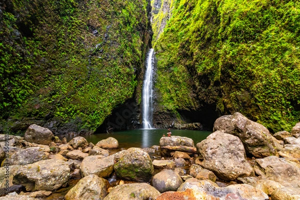 Obraz Sacred Falls on Oahu, Hawaii