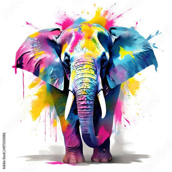 Obraz elephant holi