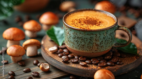 Obraz coffee beans and cup