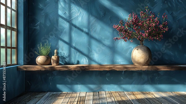Obraz interior of a room with flowers