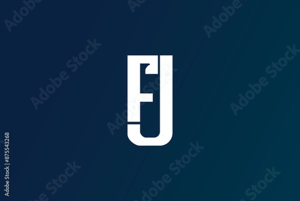 Obraz Letter FU Vector Initial Logo Graphic Design Template 
