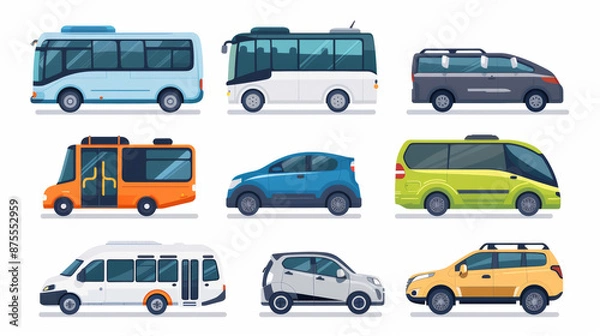 Fototapeta Easily designed transportation icon that focuses on using eco-friendly methods.