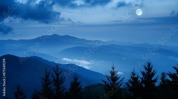 Fototapeta night sky and cloud 